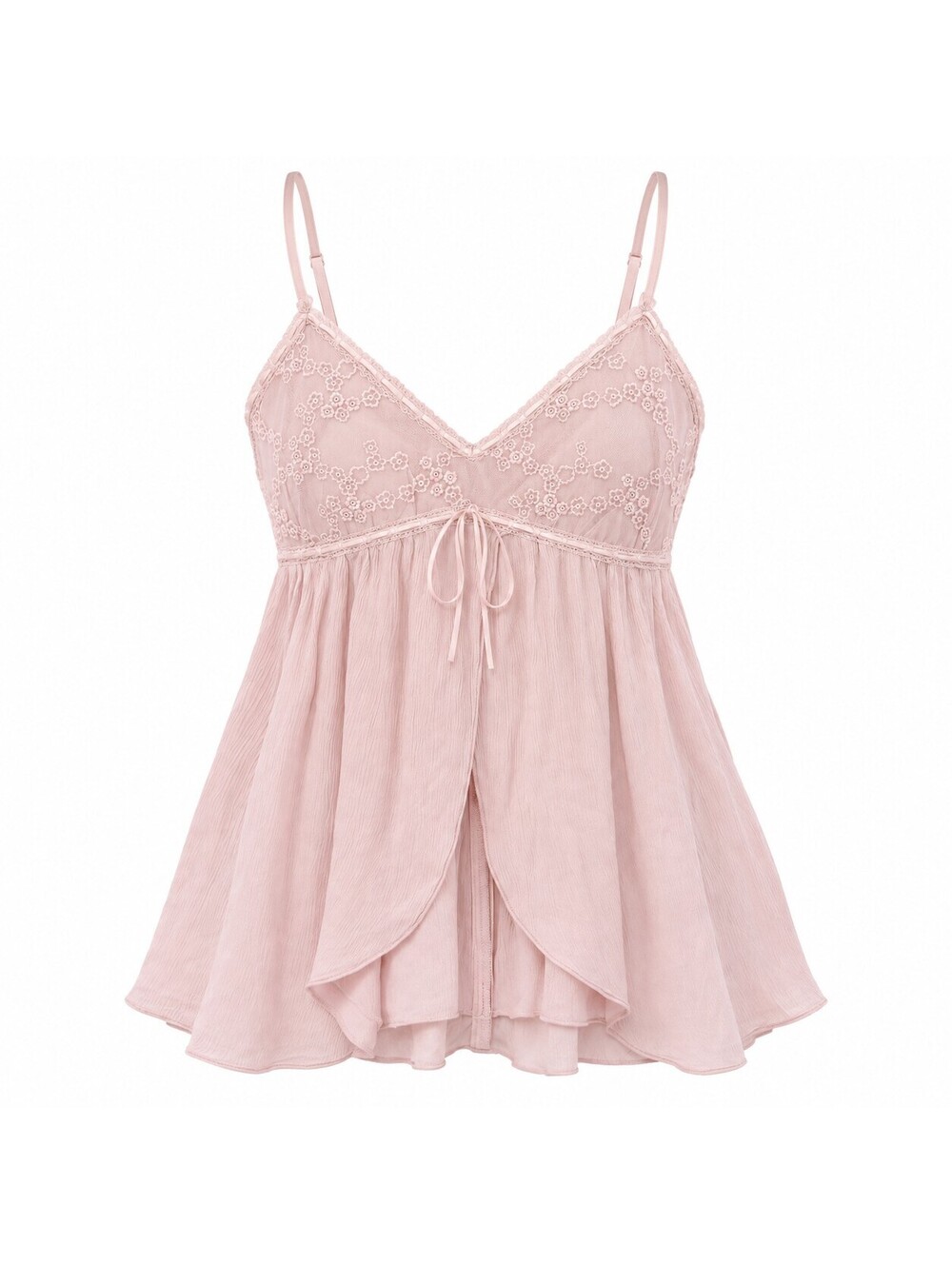 Hollister Babydoll Tank Top Pink Coquette Cami Bow Detail New With Tags